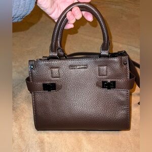 Steve Madden Dark Brown Pebbled Handbag